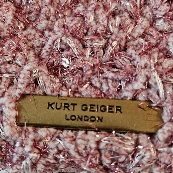 NWT Kurt Geiger London Kensington Tweed pink shoulder w/dustbag - Picture 4 of 10